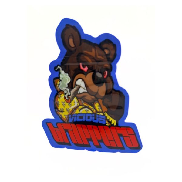 Vicious trapper bear 3.5g mylar bag