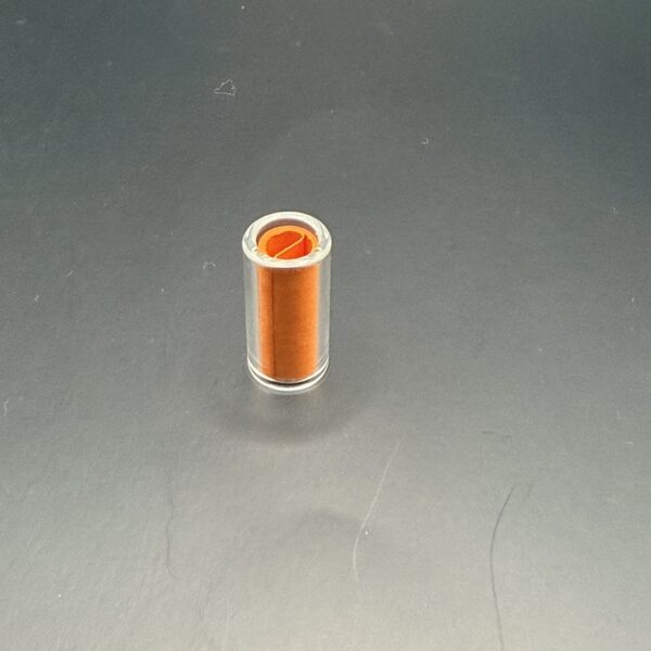 Glass tip with orange insert