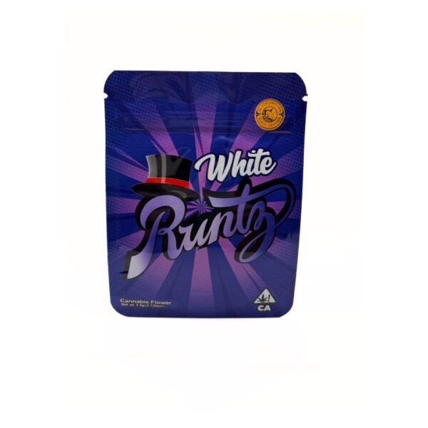 White Runtz 3.5g Mylar bag